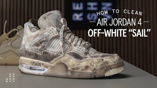 Real vs Fake Air Jordan 4 Off White Sail SP by Virgil Abloh [upl. by Reivaz526]