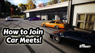 CarX Street PC How to Join Car Meets and Drift Servers [upl. by Yelmene]