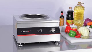 Countertop Commercial Induction Cooker Wok Range  Lestov [upl. by Enohpets]