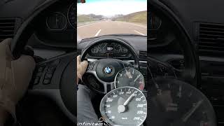 300hp E46 330i infinitas supercharged on German Autobahn [upl. by Nyrehtak]