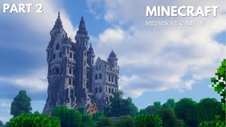 Minecraft How to build a Medieval Castle  Minecraft Tutorial  Part 2 [upl. by Broucek678]