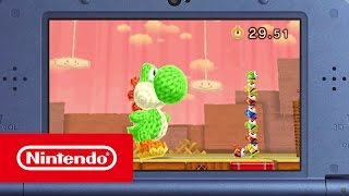 Poochy amp Yoshis Woolly World – Tráiler revelación Nintendo 3DS [upl. by Esetal610]