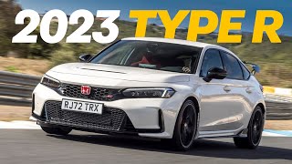 Honda Civic Type R 2023  accélération et vitesse maxi sur lautobahn [upl. by Nyrhtakyram]