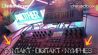 ELEKTRON SYNTAKT  DIGITAKT  DREADBOX NYMPHES  TECHNO PATTERN [upl. by Jacy]