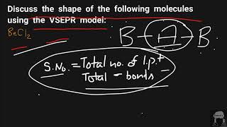 Discuss the shape of the following molecules using vsepr model  BeCl2  BCl3  SiCl4  PH3 [upl. by Dicks]