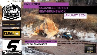 PINK ROCK WINTER ADVENTURE canam scenicviews waterfront explorenb pedalcommander [upl. by Sisco202]