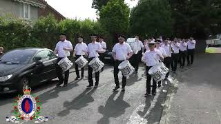 Shankill Road Defenders FB  Cloughfern Young Conquerors FB 50th Anniversary Parade 190823 [upl. by Iadrahs]