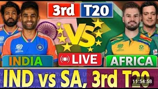 🔴Live  india vs South Africa 3rd T20  Ind vs SA Live Cricket Score Live match Ind vs SA Live [upl. by Audly739]