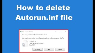 How to delete Autoruninf file [upl. by Wojcik]