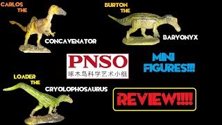 Brand new PNSO Mini Dinosaurs Review Cryolophosaurus Baryonyx amp Concavenator [upl. by Elaina596]