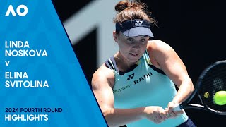 Linda Noskova v Elina Svitolina Highlights  Australian Open 2024 Fourth Round [upl. by Eellac]