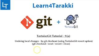 TortoiseGit Tutorial 9a Undoing local changes using tortoiseGit revert option [upl. by Eidroj]