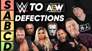 TIER LIST WWE To AEW Defections [upl. by Eseret]