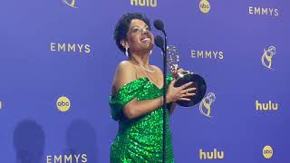 Liza ColonZayas Best Comedy Supporting Actress The Bear 2024 Emmys press room interview [upl. by Nerfe]