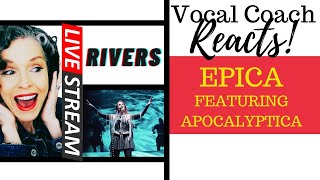 LIVE REACTION EPICA feat APOCALYPTICA  Rivers LIVE Vocal Coach Reacts amp Deconstructs [upl. by Herrle]