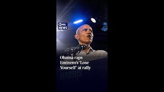 Obama raps Eminems Lose Yourself at rally [upl. by Alegnaoj]