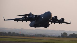 C17 Globemaster III at Abingdon 21st September 2024 [upl. by Ashlan]