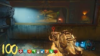 KINO DER TOTEN ROUND 100 SPEEDRUN  BLACK OPS 3 ZOMBIE CHRONICLES DLC 5 GAMEPLAY [upl. by Dhar]