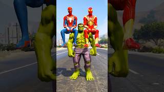 HULK SAVES SPIDERMAN FOM VENOM AND GOONS shorts hulk spiderman redhulk venom gta5 ragdolls [upl. by Mechling182]