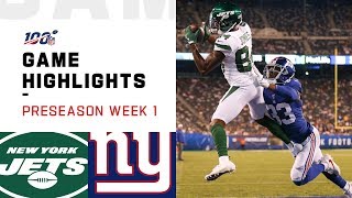 Jets vs Giants Preseason Week 1 Highlights  NFL 2019 [upl. by Leerzej]