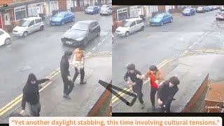 quotDisturbing Daytime Stabbing Captured on CCTV in Sparkhill Birminghamquot [upl. by Margi]