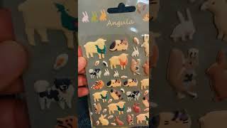 cute farm animals cat rabbit dog sheep scarf chipmunk leaves hare cake bell toadstool puffy sticker [upl. by Ayifas390]