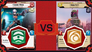 Sabine Wren VS Boba Fett Commentary  Gameplay  SWU [upl. by Inatirb]