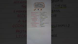 Common Spelling Mistakes english englishclass onlineeslteaching grammar englishcourse [upl. by Hodgkinson271]