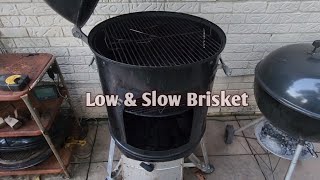 Low amp Slow Overnight Brisket on the WSM w Billows and Firedial [upl. by Llirrehs]