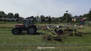 Massey Ferguson 6180 met Claas Liner 3000 [upl. by Etireugram737]