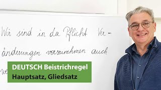 DEUTSCH Beistrich bei Haupt und Gliedsatz [upl. by Ingra]