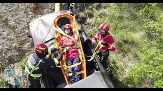 Instrução Salvamento em Grande Ângulo SGA e Desencarceramento  Bombeiros Voluntários de Maceira [upl. by Anirok]