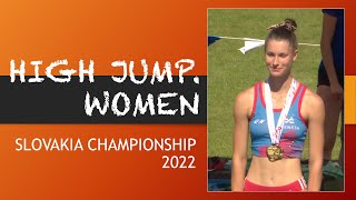 Championship of Slovakia 2022 High Jump Women Highlights [upl. by Aekahs]