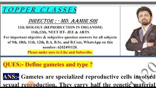 Define gametes and type [upl. by Cammy910]