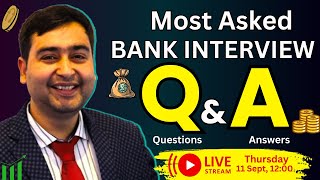 Bank Job Interview Questions amp Answers  Live Session  Get Job in Top Private Bank [upl. by Percival]