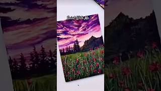 Aesthetic Landscape Painting painting shorts Donald Trump [upl. by Ahseikram]