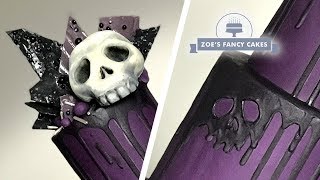 Skull Drip Cake Easy Halloween Cake Ideas [upl. by Aifos534]