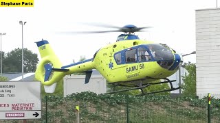 hélicoptère du SAMU 58 arrive à lhopital de Nevers [upl. by Semreh909]