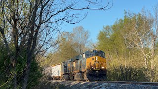 CSX ET44AH 3452 w K5H Leads Manifest M54204 on 4624 [upl. by Neelie]