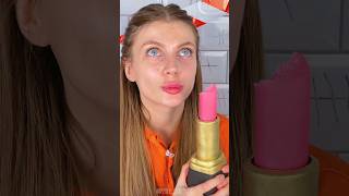 Chocolate Lipstick Vs Real Lipstick Eating Challenge 🤣shortstrendingytshortshumanitychallenge [upl. by Aciraj33]