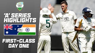 Australia A v India A  Firstclass match two  Day 1 [upl. by Yentuoc351]