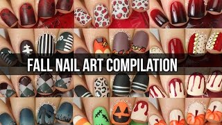 HUGE Fall Nail Art Tutorial Compilation 15 DIY nail designs  KELLI MARISSA [upl. by Aiden974]