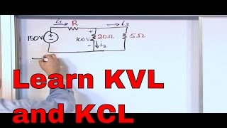 Kirchhoffs Laws in Circuit Analysis  KVL and KCL Examples  Kirchhoffs Voltage Law amp Current Law [upl. by Coumas]