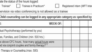 Completing the Weekly Hours Form  MFT Practicum  Brandman University [upl. by Iraam33]