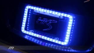 Universal LED Illuminated Acrylic License Plate Frame  BLUE [upl. by Dot254]