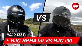 HJC RPHA 90 vs HJC I90 Road Test  ChampionHelmetscom [upl. by Nathanil]