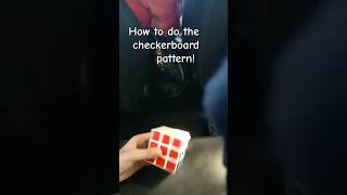 How to do the checkerboard patterneasy rubixcubesidontknowwhattoputhere [upl. by Aihsitan]