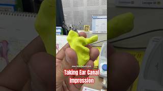 Ear Canal Impression for making custom size Invisible Hearing Aids IIC viral bhilai hearingaids [upl. by Eeleak]