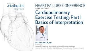 Cardiopulmonary Exercise Testing Part I Basics of Interpretation Imad Hussain MD April 29 2020 [upl. by Egiap6]