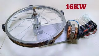 Free Electric Energy Generator 220V 16KW copper coil Flywheel Machine Free Energy Generator Idea [upl. by Jonathan]